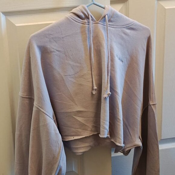 NWT Cropped Baby Pink H&M Hoddie - Picture 1 of 2